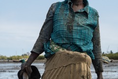 Lady working on the beach